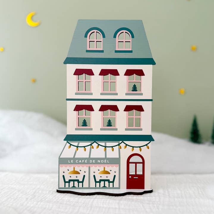 Print Your Love - Wholesale Christmas Decoration - Christmas house in painted wood - Mini Christmas world0