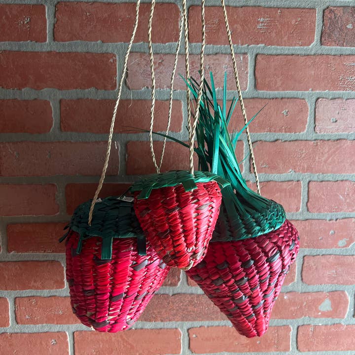 The Faria - Wholesale Crossbody Bag - Women's - Strawberry Straw bag / Strawberry bag / Fruit bag