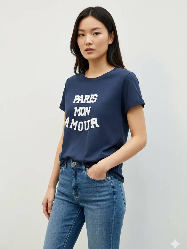 T-shirt Paris My Love @62322_TParisAmour for wholesale by Mimi & Gogo