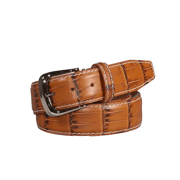 Roger Ximenez – wholesale Bälte - Herr – Whisky Mock Croc läderbälte7