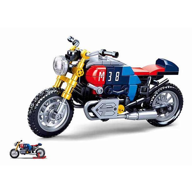 Texas Toy Distribution – Engroshandel Byggesæt - Børn – Model Bricks Farverige Motorcykel Bygning Brick Kit (197pcs)