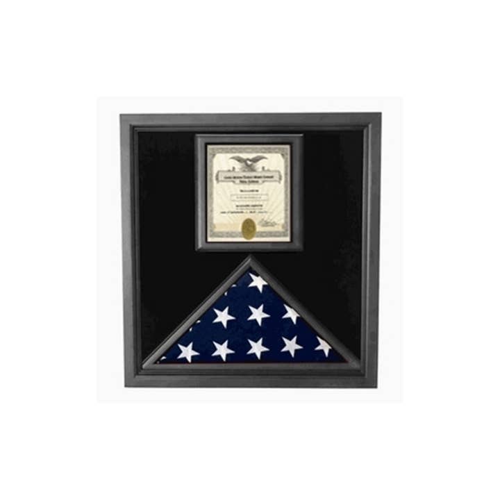 Flag and Certificate Case Black Frame, American Made for wholesale by Flags Connections