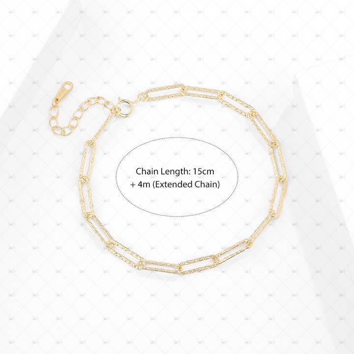 Yellow Gold S925 Silver Simple Chain Adjustable Necklace for wholesale on Faire5