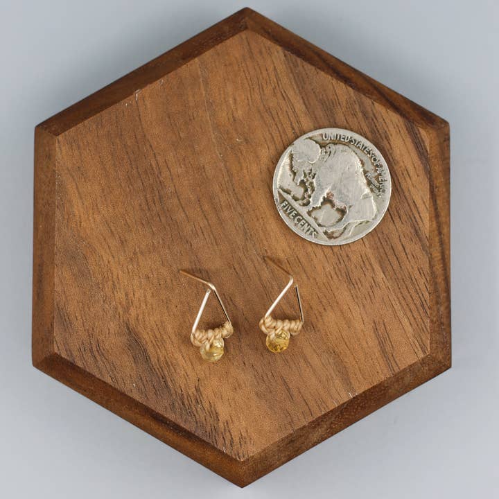 The Stitch Alliance - Wholesale Stud/Post Earrings - Citrine Stud Earrings | Gold Fill Triangle Stud | Handmade3