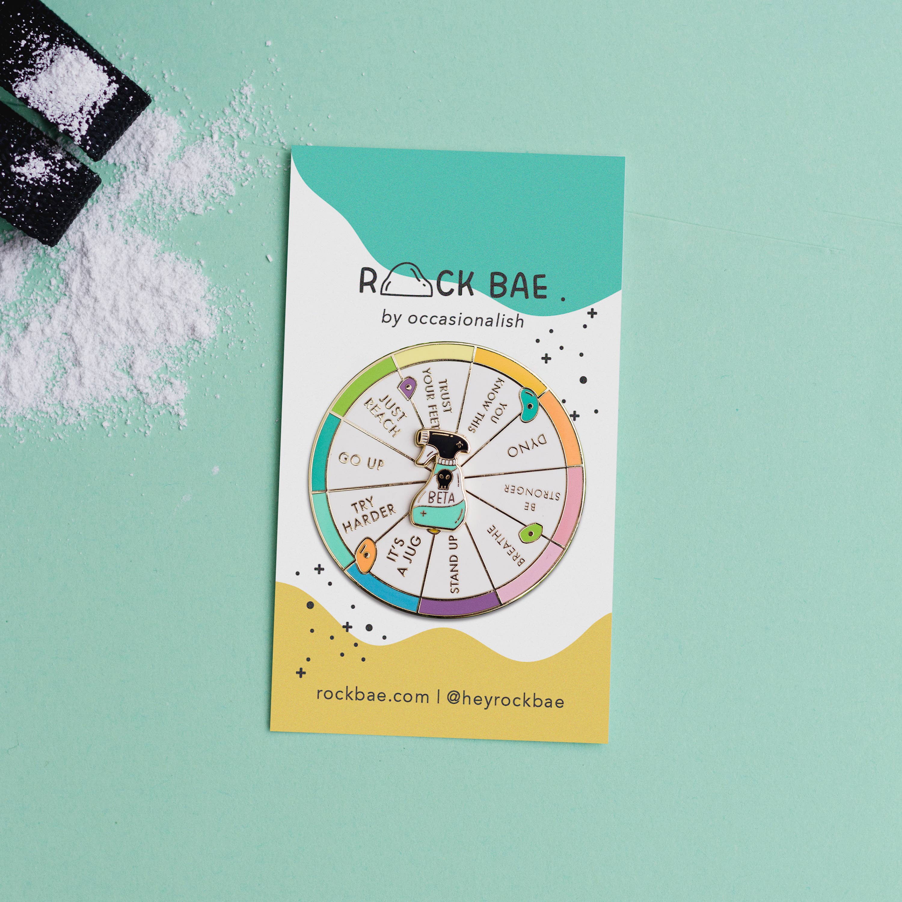 Occasionalish - Wholesale Lapel Pin/Button - Beta Wheel Enamel Pin1