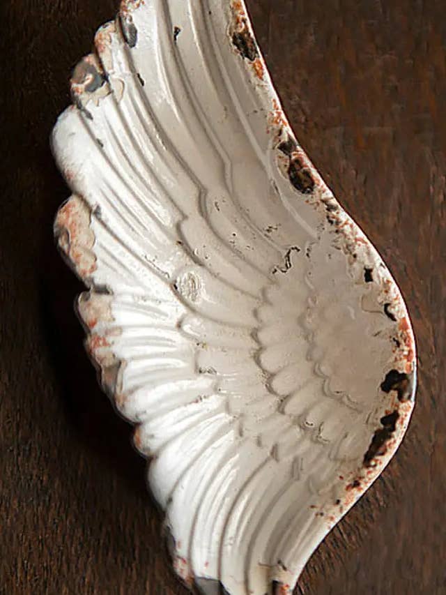 Iron Wing Tray in Rustic White for wholesale by Vagabond Vintage