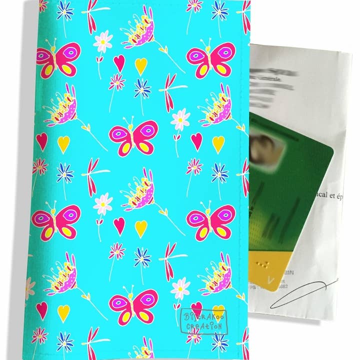 Porta prescrição borboleta azul e flor por atacado de BISTRAKOO