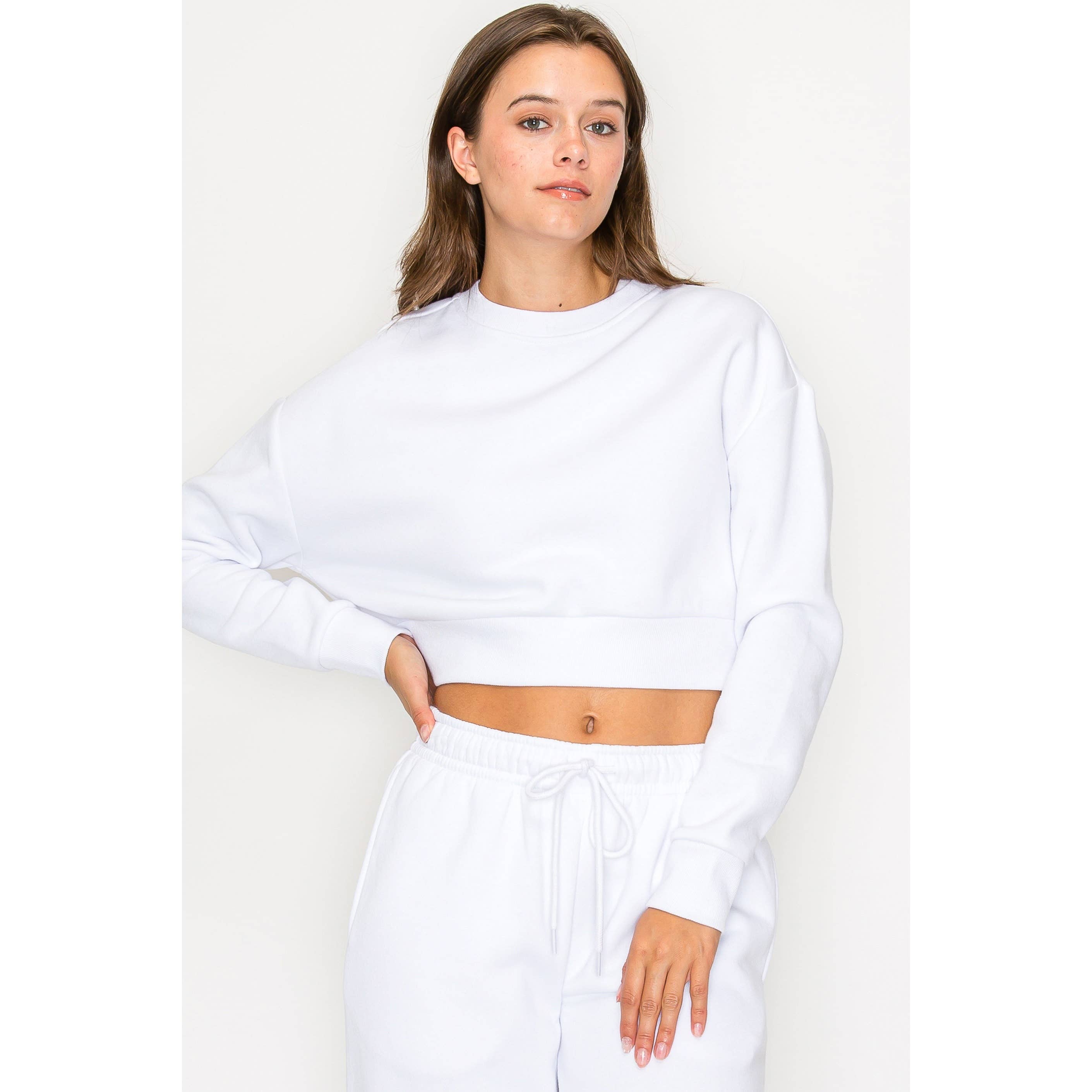 Timeless - Wholesale Sweatshirt - Women's - Cropped Fleece Crewneck Sweatshirt13