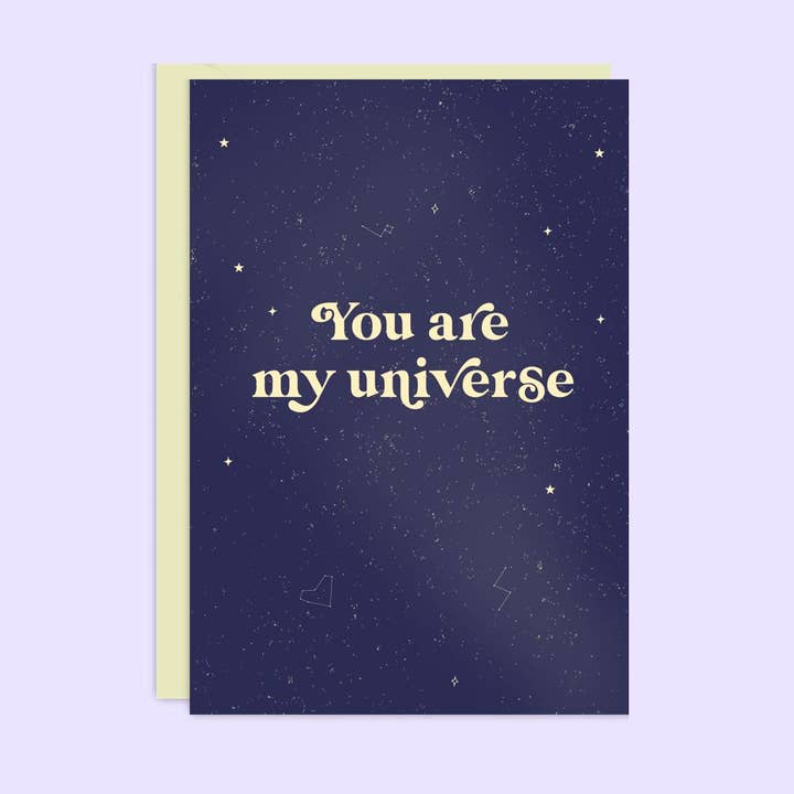 Carte You Are My Universe | Carte d'amour | Carte d'anniversaire pour la vente par Tikkled Pink