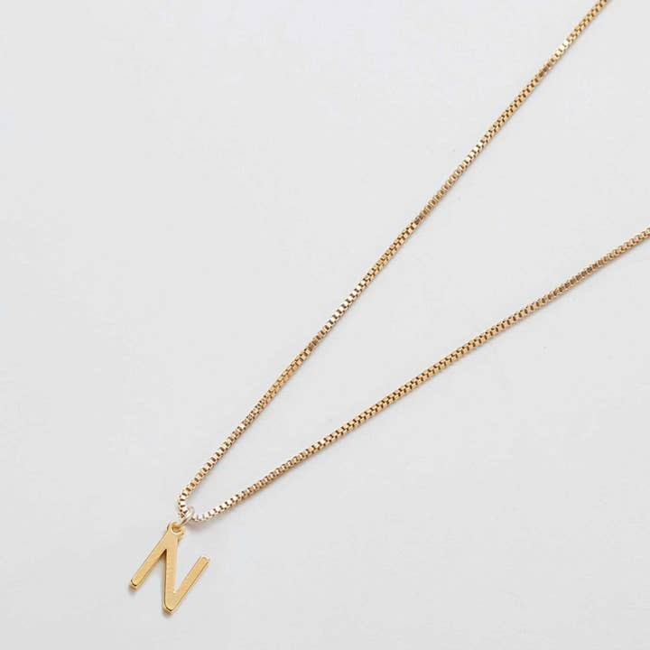 Admiral Row Jewelry - Wholesale Pendant/Charm Necklace - 14k Gold Filled Dainty Initial Charm Necklace - Gift Jewelry14