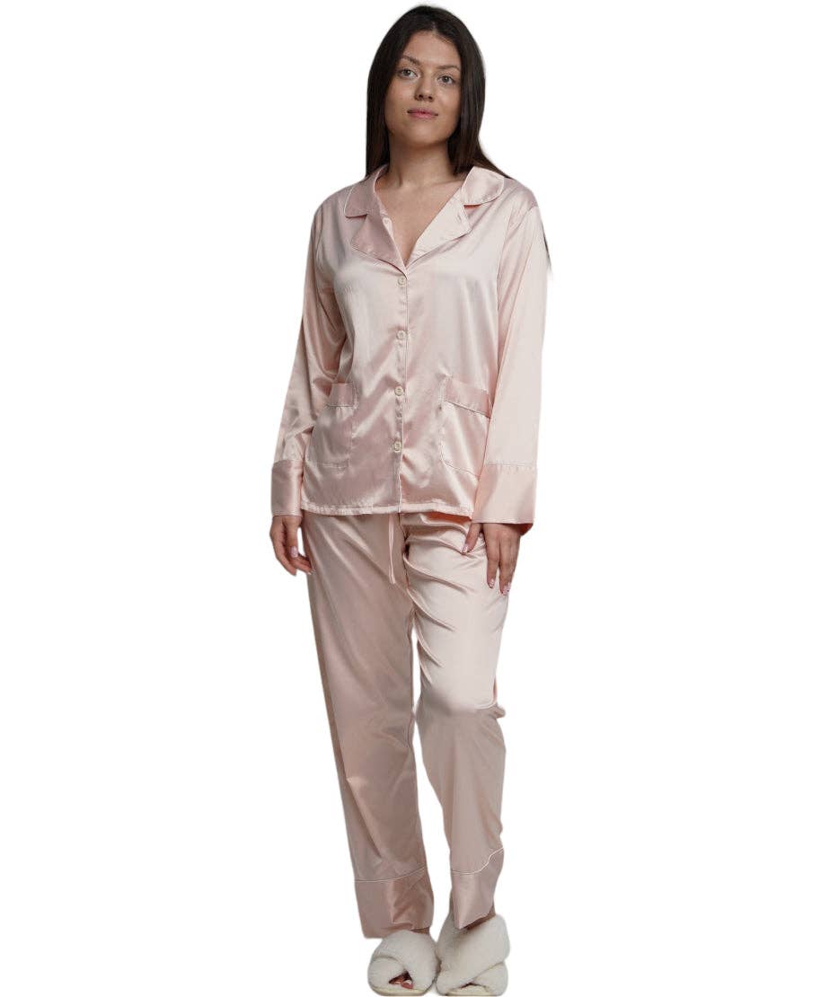 Taniri – wholesale Sleepwear set – Women's – ASHLEY LONG MATTE SATIN  PAJAMAS3