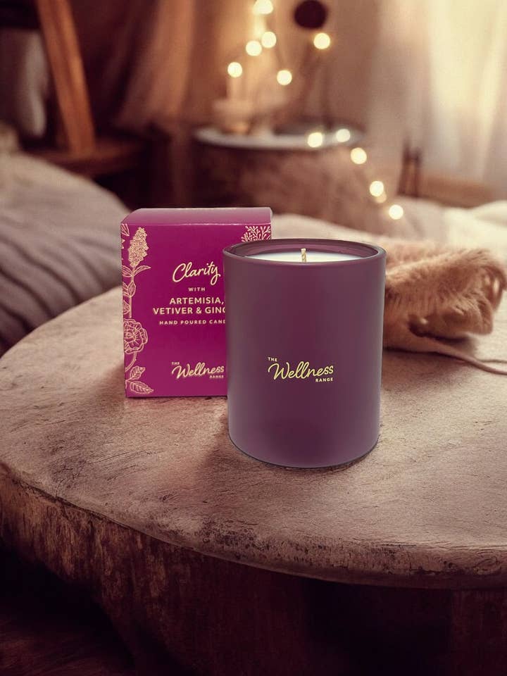 Vela de cristal Artemisia Vetiver & Ginger Wellness para venta al por mayor de Potters Crouch Candles