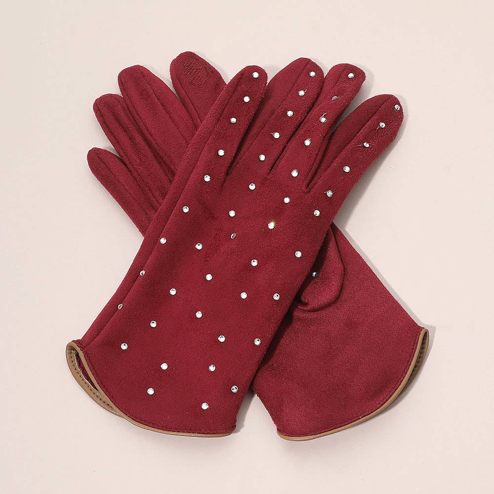 Sensibling Corp. – wholesale Handskar - Dam – Vinterhandskar med strassdekoration och smart touch1