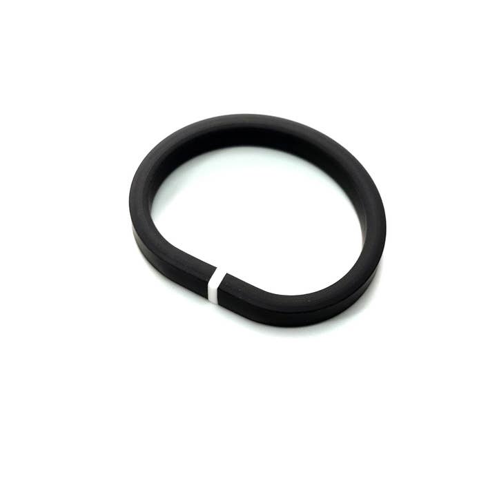 ALEX+SVET - Wholesale Bangle Bracelet - TORY black rubber bracelet ESSENTIALS 10