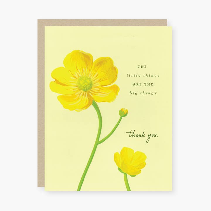 little things buttercup Thank You Card for wholesale by 2021 Co.