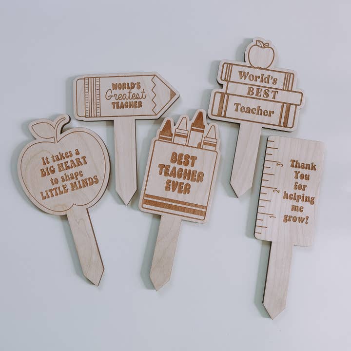 Teacher Gift, Teachers Plant Markers for wholesale by Sugar Koated Designs