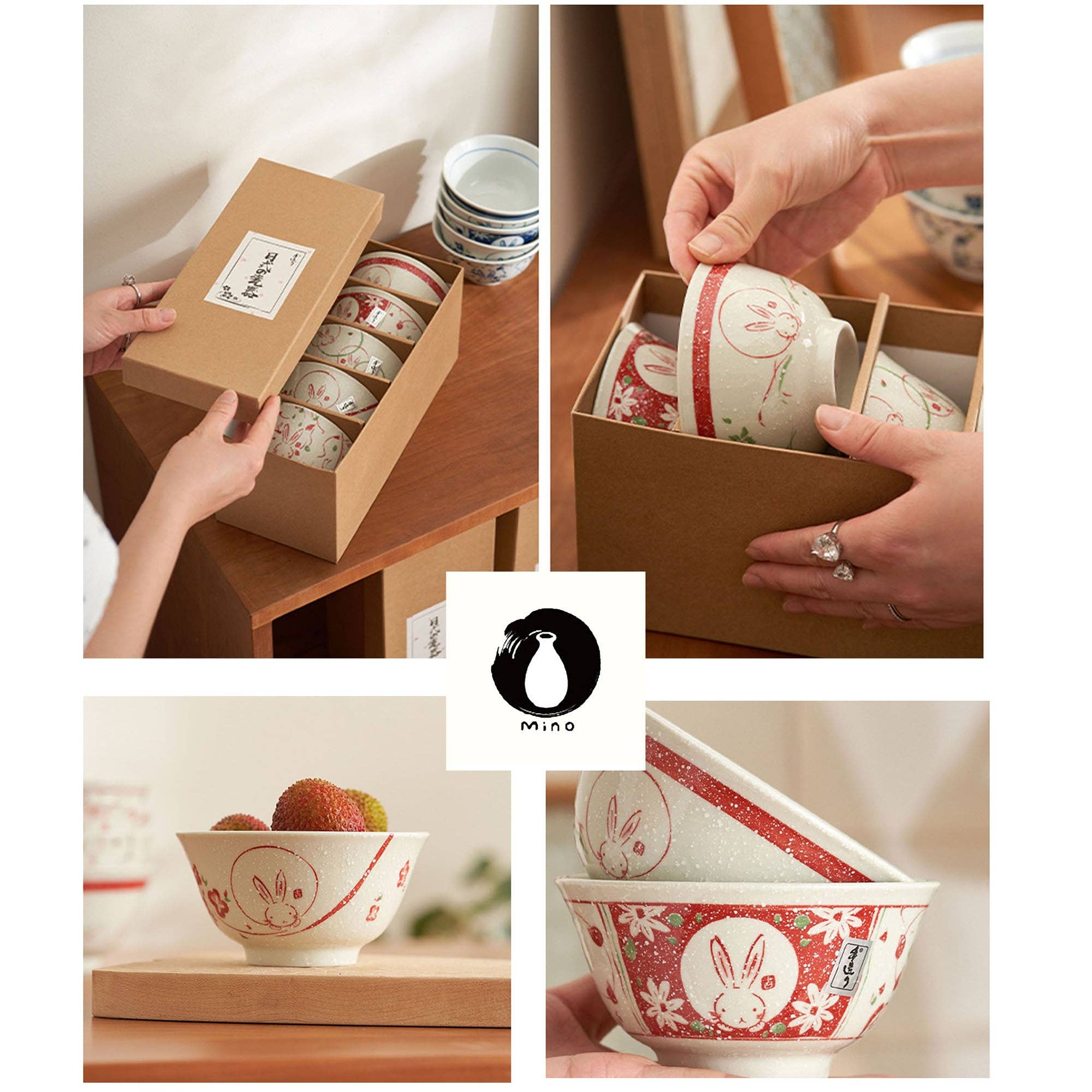 MinoCraft - Wholesale Bowl - Rice bowls with cute rabbit design9