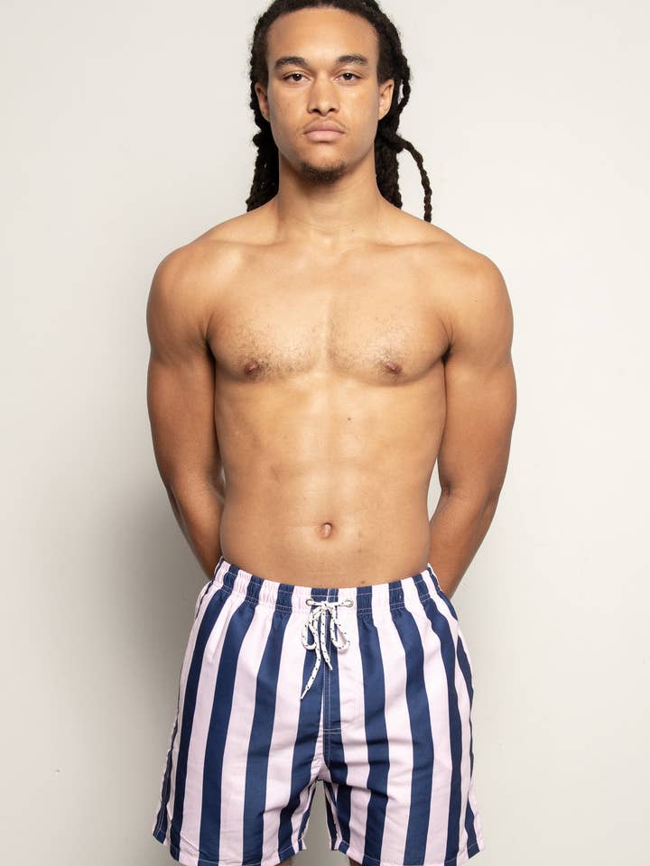 Cabana Stripe Swim Shorts for wholesale by Isabelle LaRue