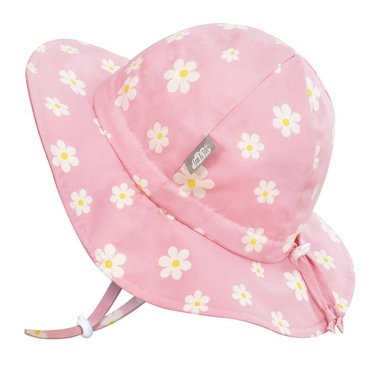 Pink Daisy | Cotton Floppy Sun Hat for wholesale by Jan & Jul