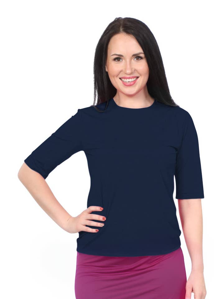 Swim Shirt Elbow Sleeve for wholesale by Kosher Casual