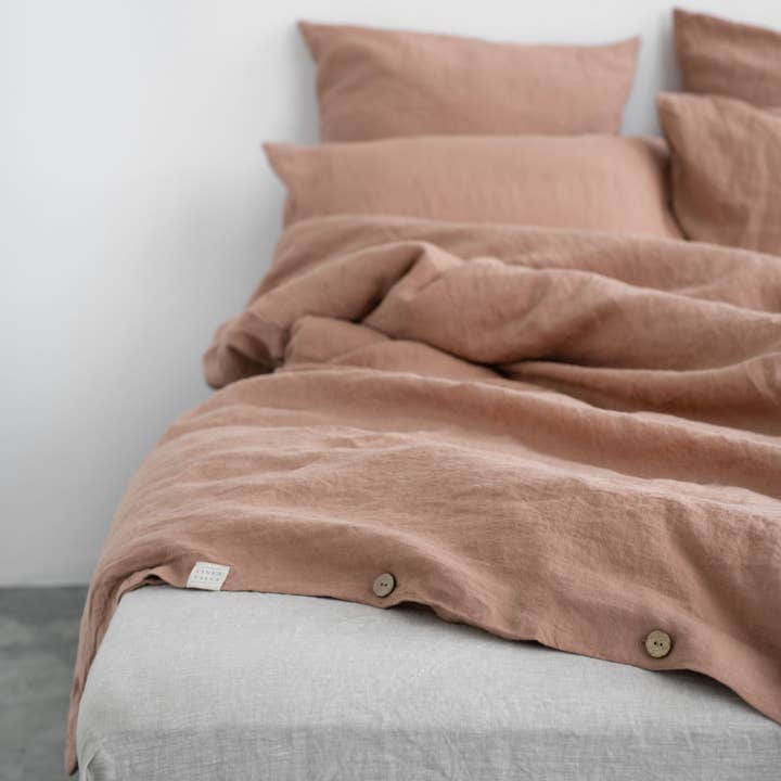 Linen Tales (We cover U.S. import duties) - Wholesale Duvet Cover - Cafe Creme Linen Duvet Cover4