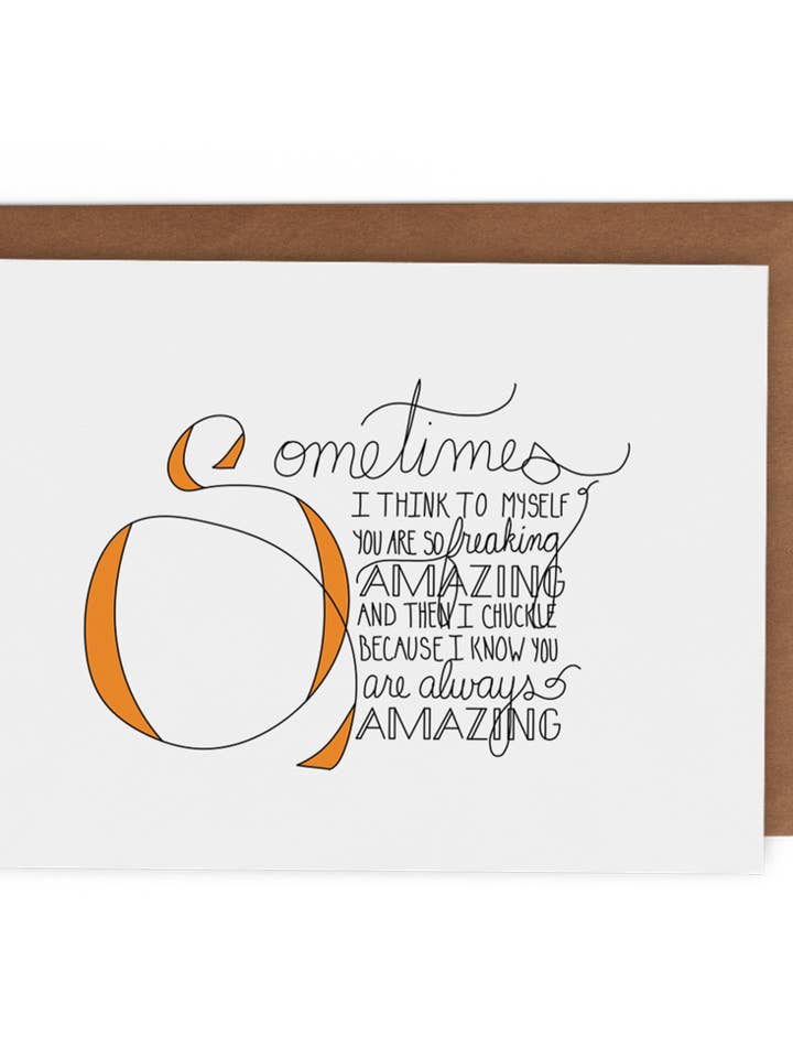 A volte penso a me stesso che tu sia così spaventoso per la vendita all'ingrosso da parte di The Lost Art of Stationery