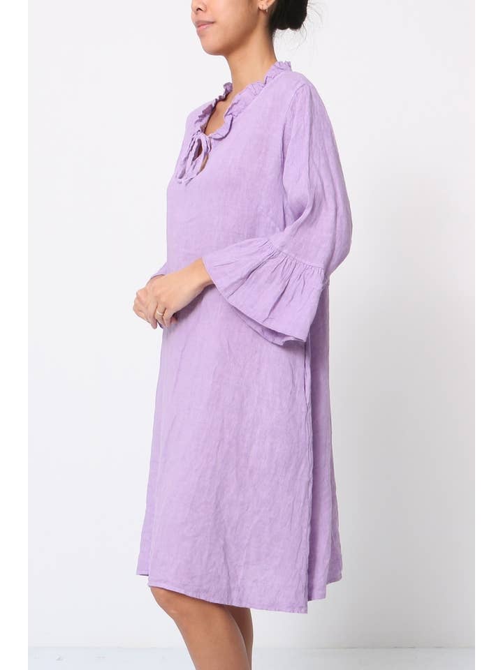 LÉA & LUC - Wholesale Dress - Women's - Short dress in 100% linen REF.134425