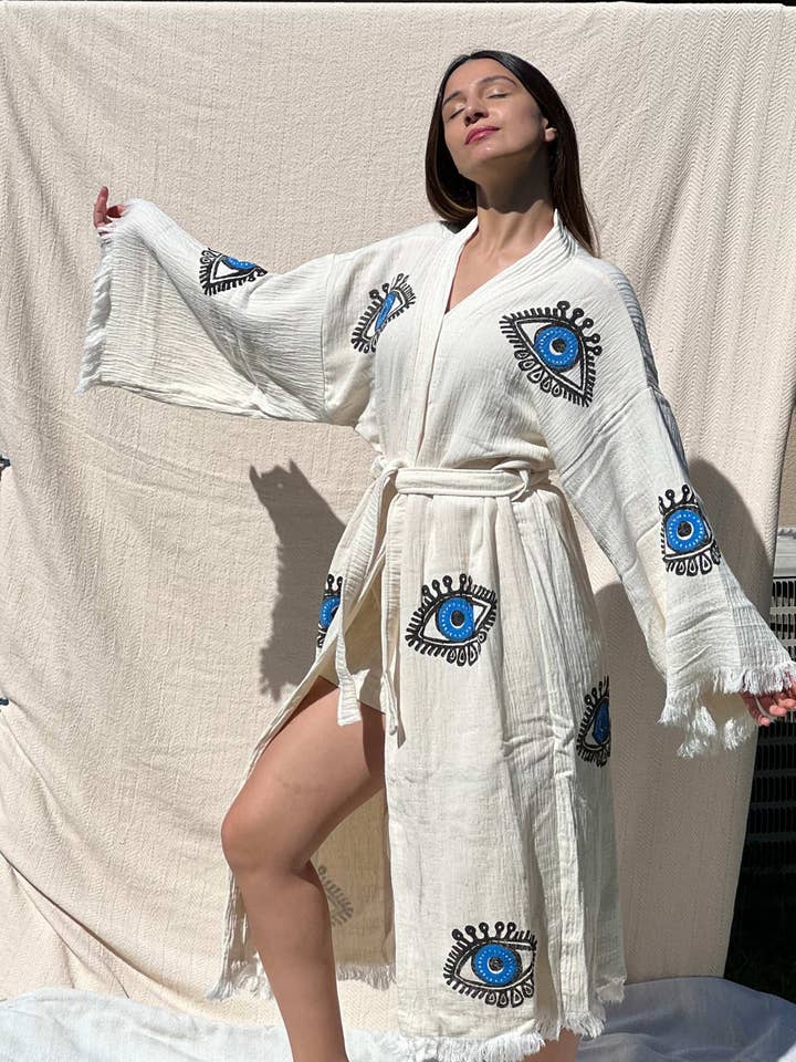 Awake Eye Kimono Robe for wholesale by TurkanHome