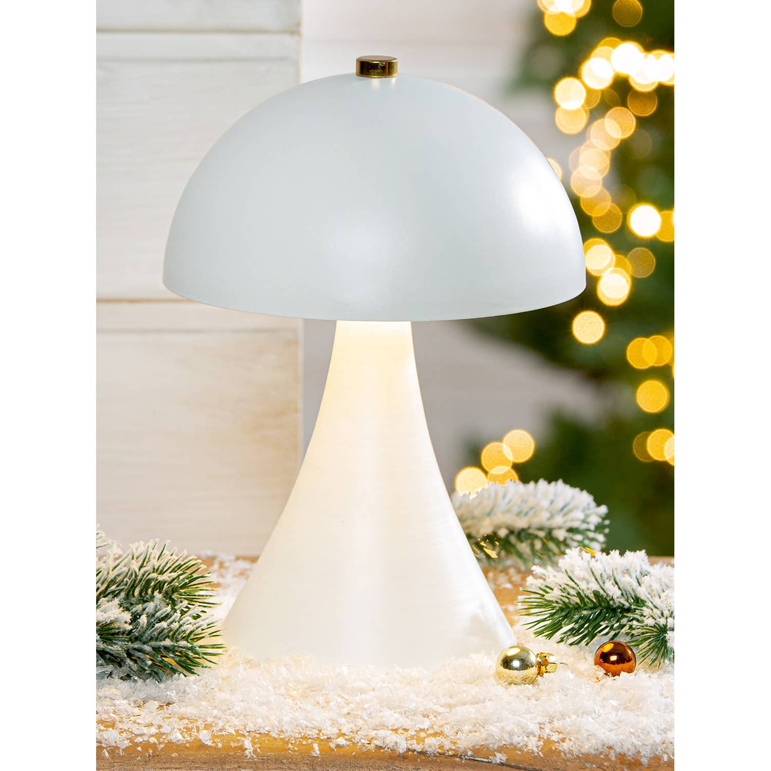 Table lamp (LED) mushroom mushroom lamp modern, white H.22 cm for wholesale on Faire1