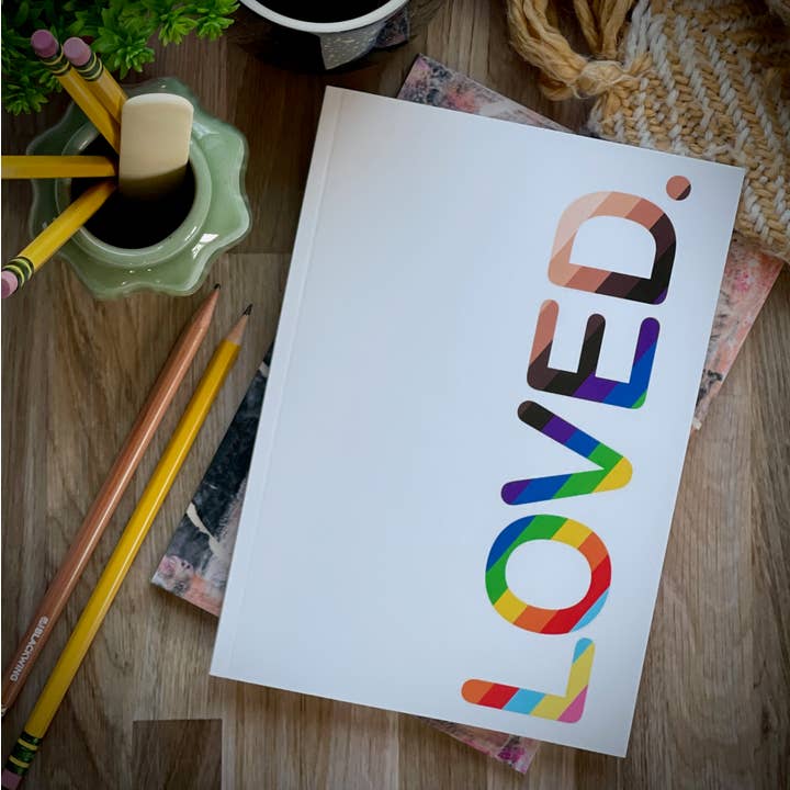 LOVED. Notebook for wholesale by Evelry Designs