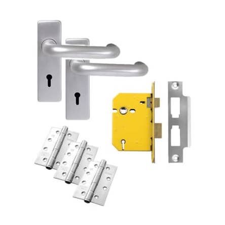 5 Lever Sashlock Door Handle Kit - Aluminium for wholesale by Diybasket