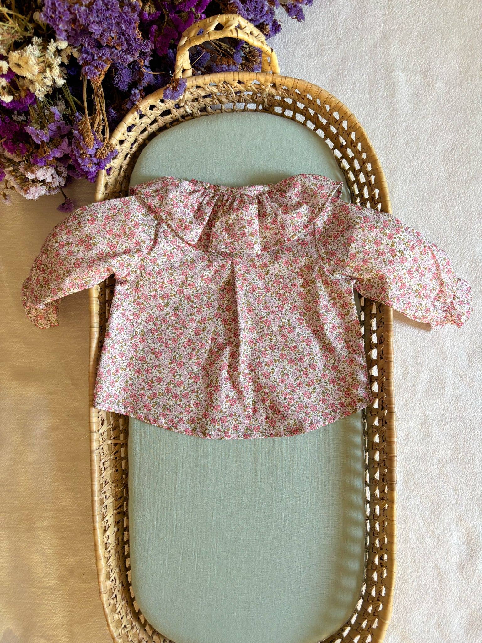 Maria Jasmim Baby & Child - Vente T-shirt – enfant - Blouse Fleurie avec Col à Volant2