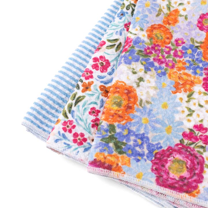 Elyse Breanne Design - Wholesale Tea Towel - Pack of 3 Microfiber Kitchen Towels - Primavera Set2