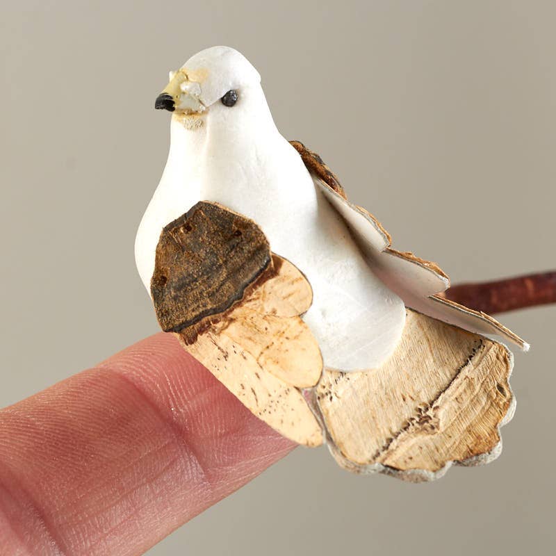 Factory Direct Craft - Vente Fleurs artificielles - Mini champignon colombe oiseau 1-7/8"2