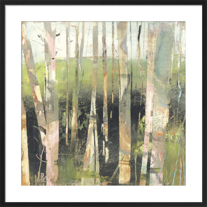 Birches Framed Art Print by Lesley Birch for wholesale by The Art Guys