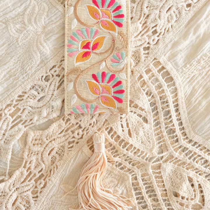 La N'atelier - Venta al por mayor Marcapáginas - Accesorio de libro marcador hecho a mano MELOCOTÓN DIENTE DE LEÓN