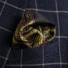 Fazzoletto da taschino in broccato di seta per la vendita all'ingrosso da parte di Mrlapel