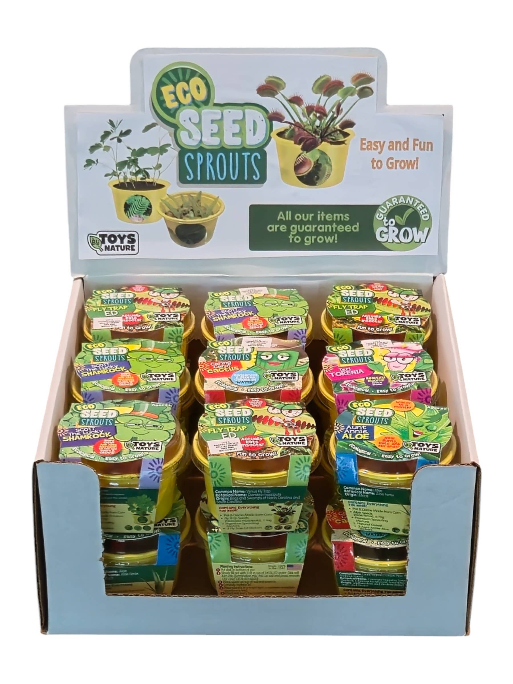 Silver Circle Products - Wholesale Retailer Display - Kids & Baby - Eco Seed Sprouts 18 Piece Counter Display1