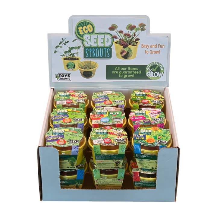 Silver Circle Products - Wholesale Retailer Display - Kids & Baby - Eco Seed Sprouts 18 Piece Counter Display1