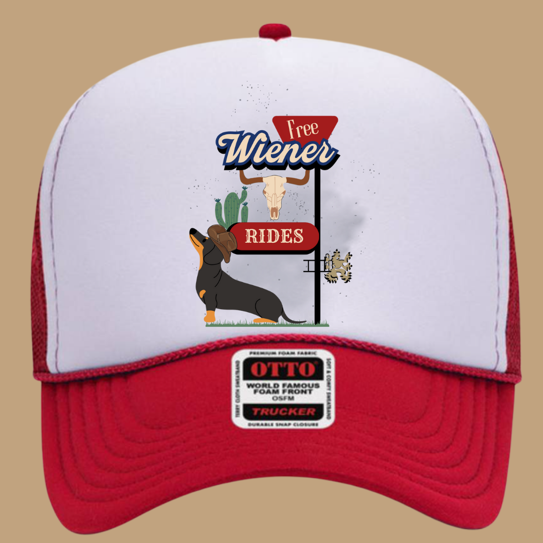 BDN Boutique - Wholesale Trucker Hat - Women's - FREE WIENER RIDES TRUCKER HAT *17 COLORS1