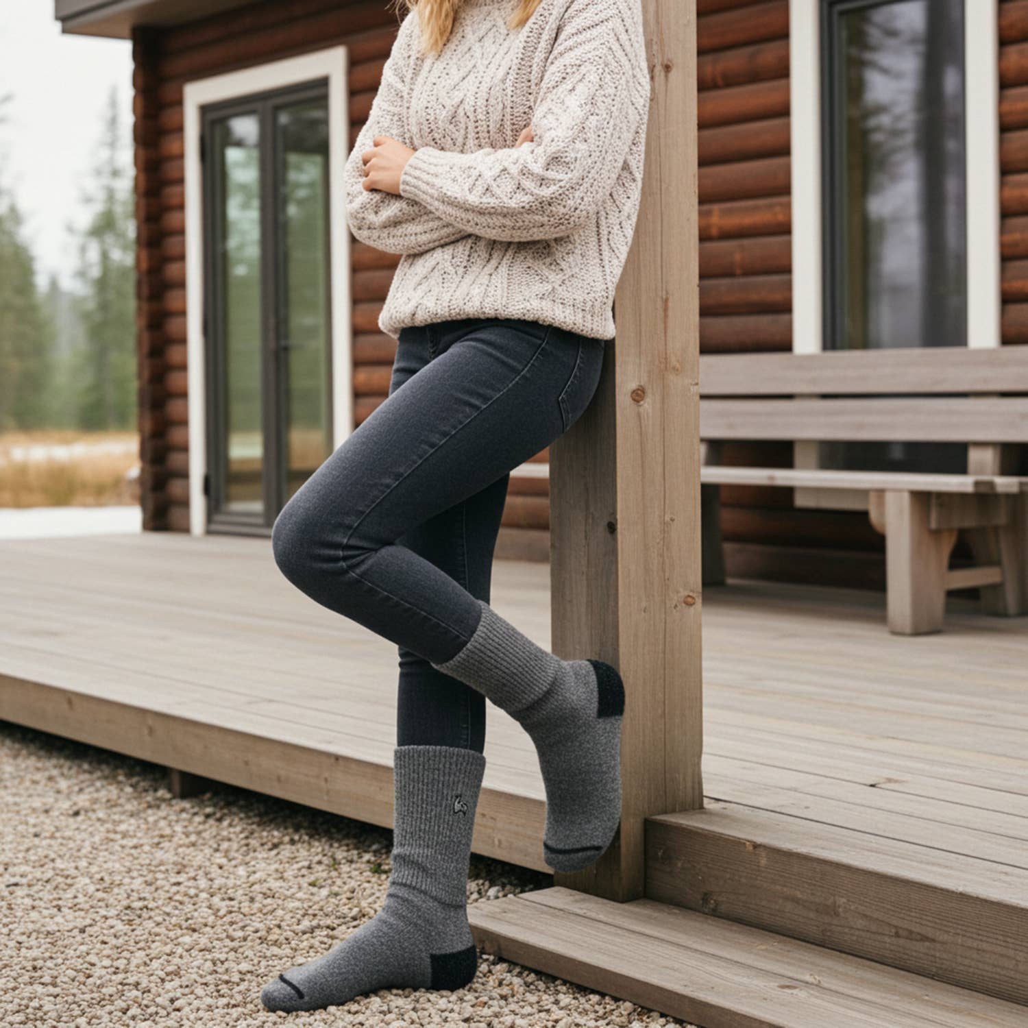 Shupaca Alpaca - Wholesale Socks - Unisex - Alpaca Socks - Business - Charcoal1