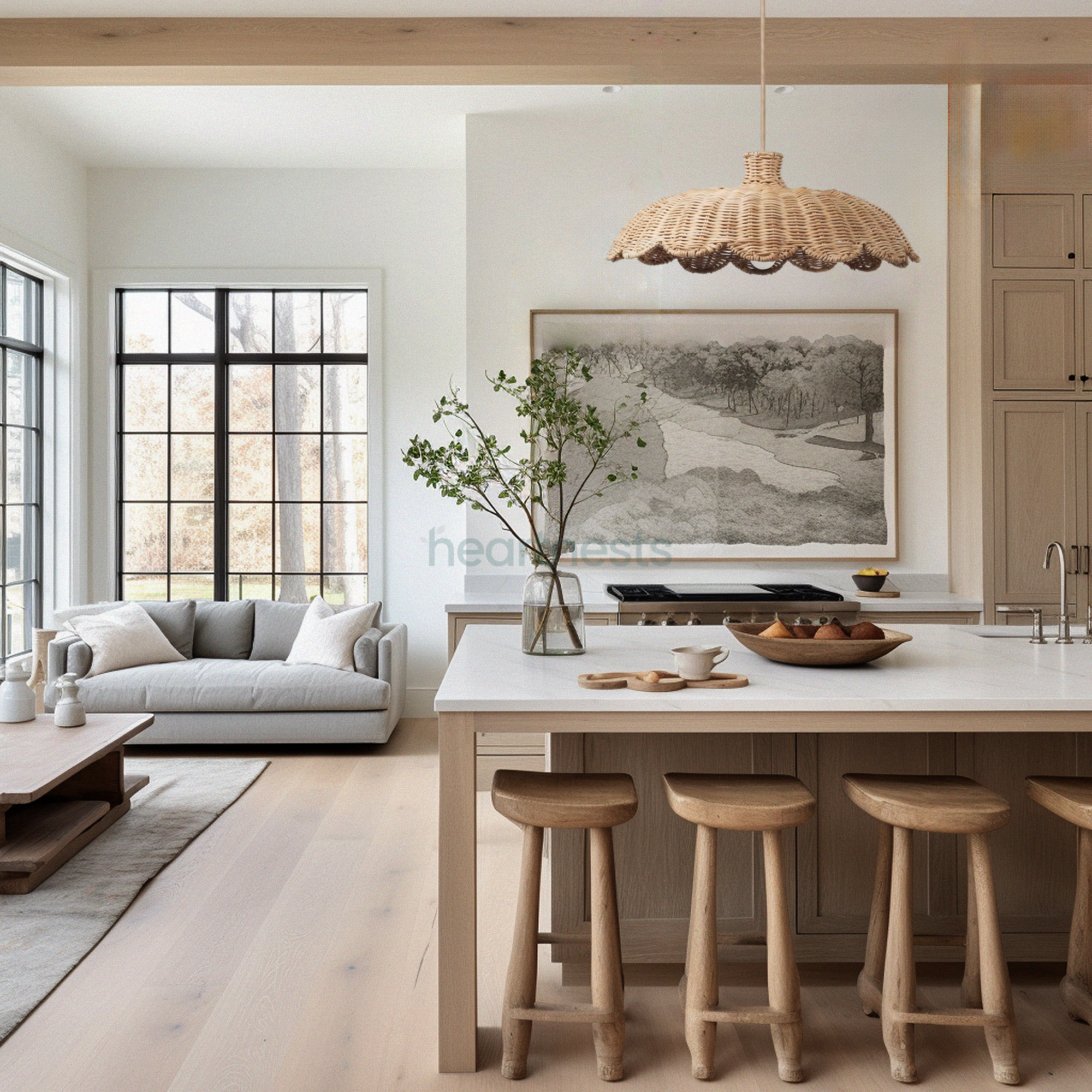 heartnests - Vendita all'ingrosso Lampadario/lampada a sospensione - Lampada a sospensione in rattan Isle | Lampade in midollino sostenibile su misura2