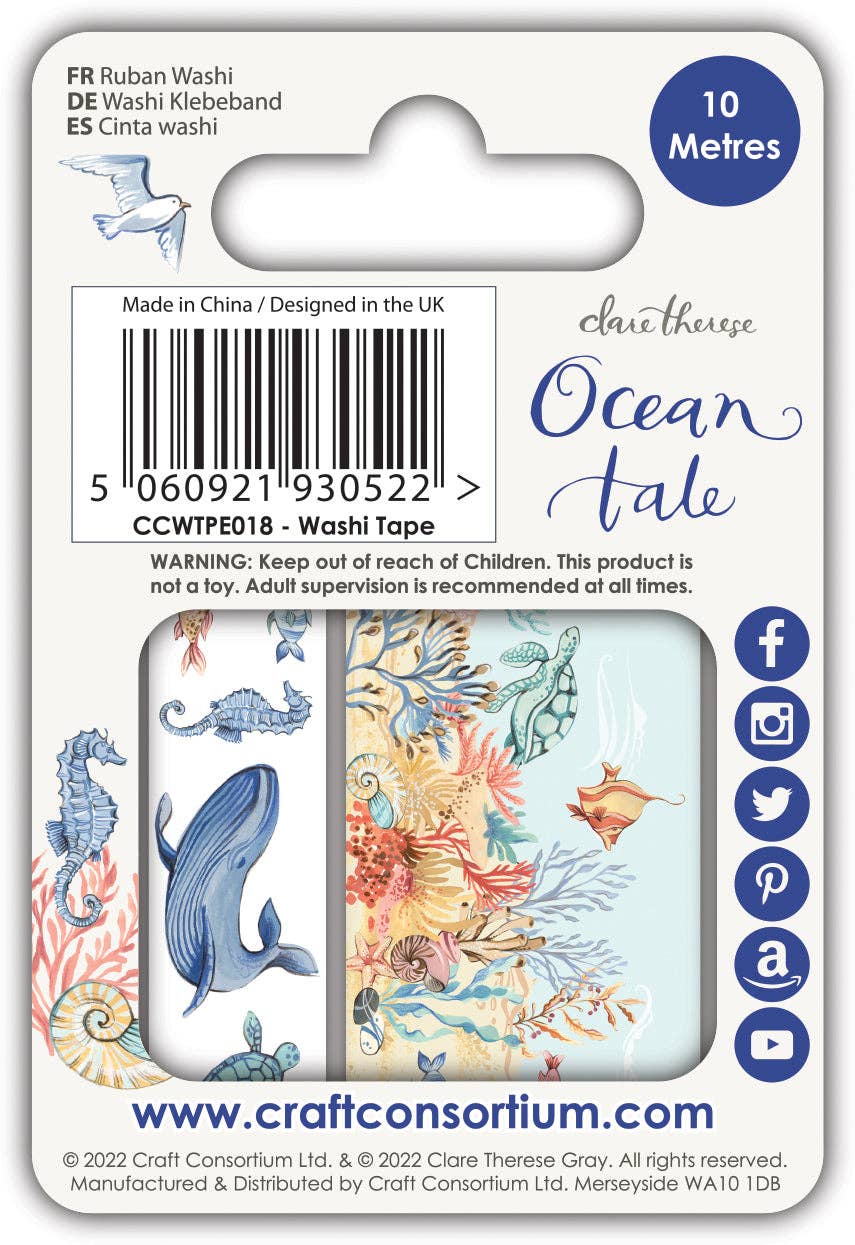 Ecstasy Crafts Distributing - Wholesale Washi Tape - Craft Consortium Ocean Tale - Washi Tape4