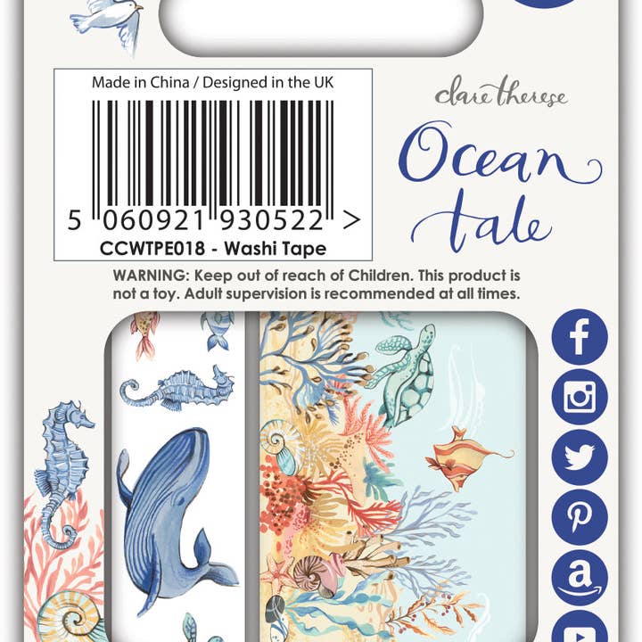 Ecstasy Crafts Distributing - Wholesale Washi Tape - Craft Consortium Ocean Tale - Washi Tape4