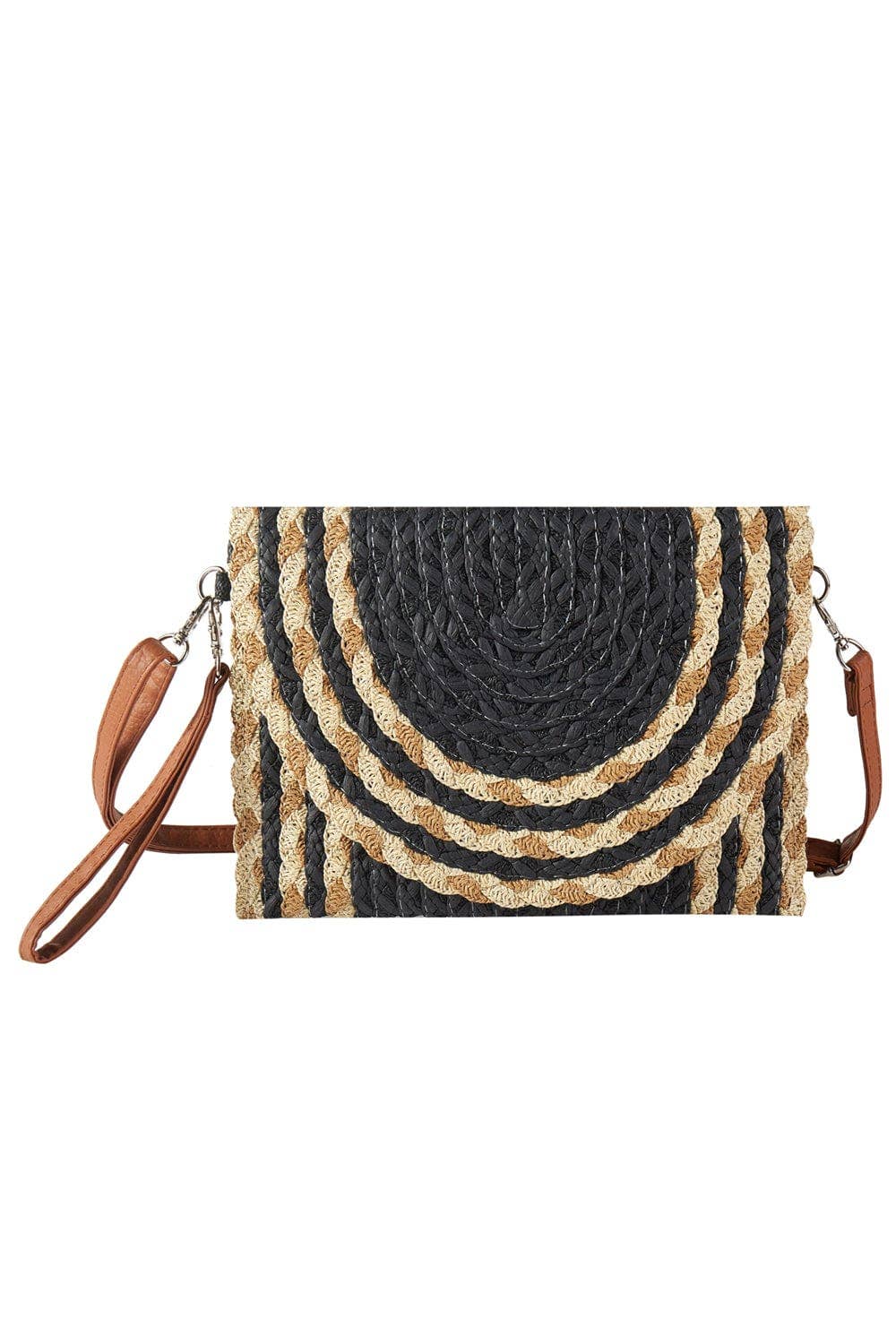 MiMi Wholesale - Wholesale Crossbody Bag - Women's - MB0297 Mixed Color Detail Straw Clutch/Crossbody Bag5