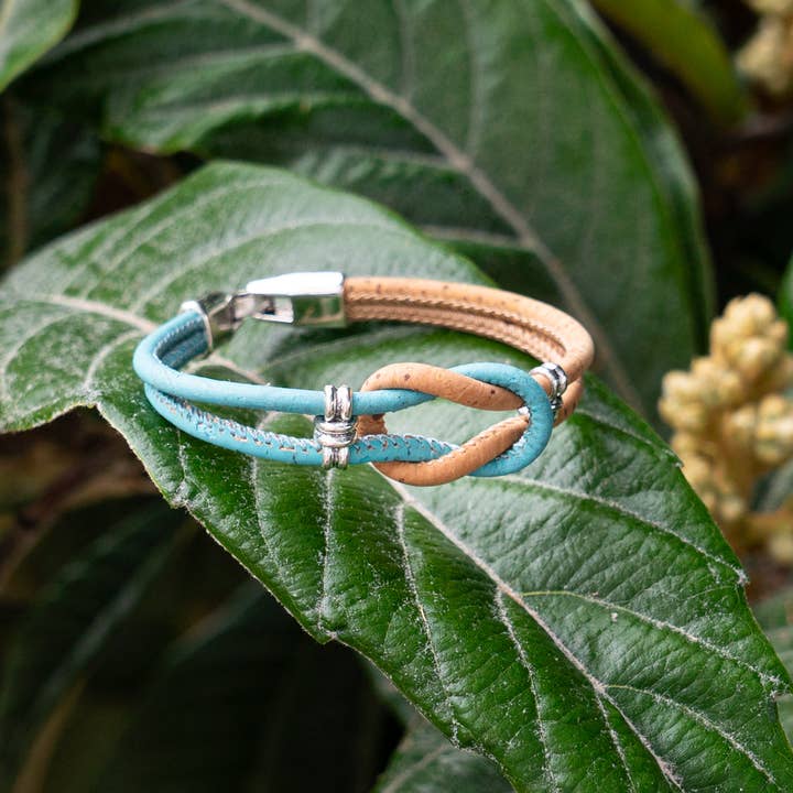 Meninas Bonitas Cork – Pulseira por atacado – 5 cores de fios de cortiça e acessórios em liga de pulseiras de moda artesanais BR-232-MIX-5