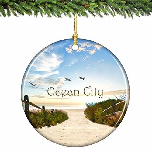 Ocean City Christmas Ornament for wholesale by City Souvenirs