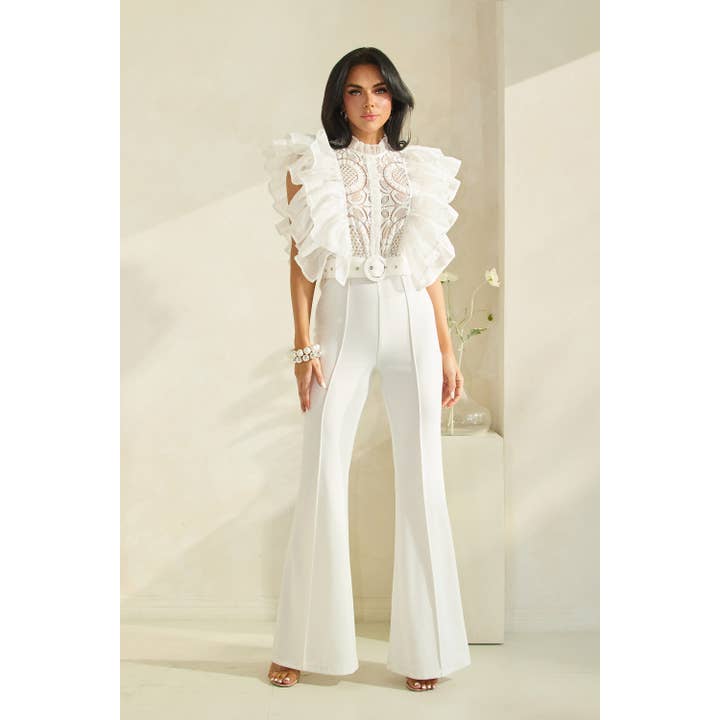 The Sang - Wholesale Jumpsuit - Dames - Jumpsuit met ruches en kanten details