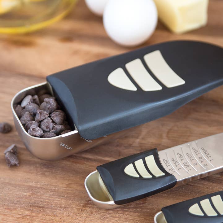 Fox Run Brands – Großhandel Messlöffel – KitchenArt Baker's Pro Adjust-A-Measure Set, 4-teilig, satiniert3