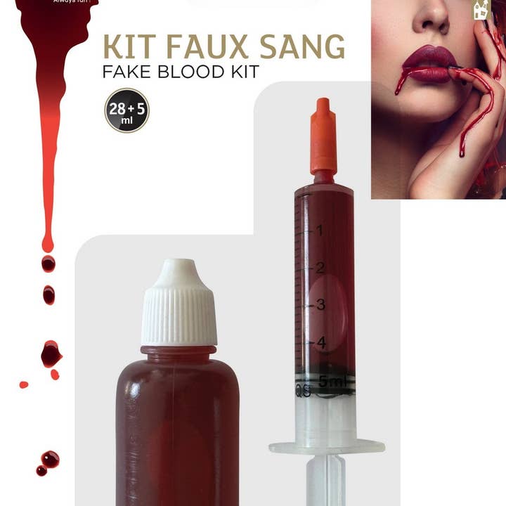 P'tit Clown - Wholesale Gag Gift/Novelty Gift - Fake Blood Kit - 28ml Bottle, 5ml Syringe0